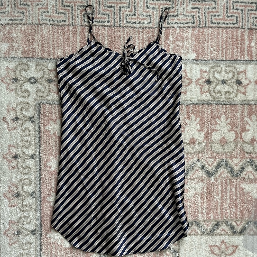 Navy Striped Nightgown
